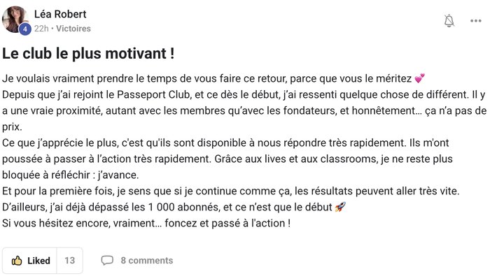 Témoignage client